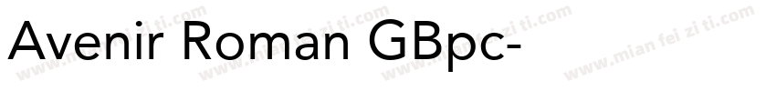 Avenir Roman GBpc字体转换